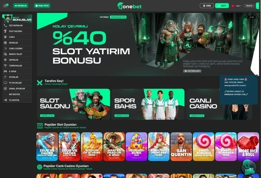 Gonebet ekran görüntüsü